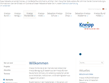 Tablet Screenshot of kneippworldwide.kneippbund.de